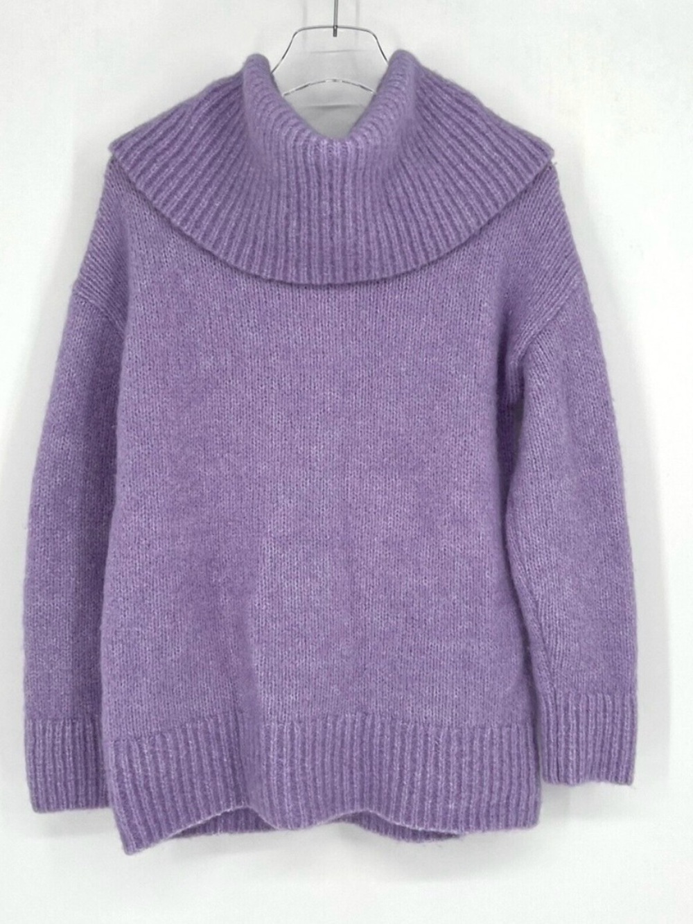 Banana Republic Purple Sweater XS Alpaca Cozy Warm Oversized Boxy Elevated Basic